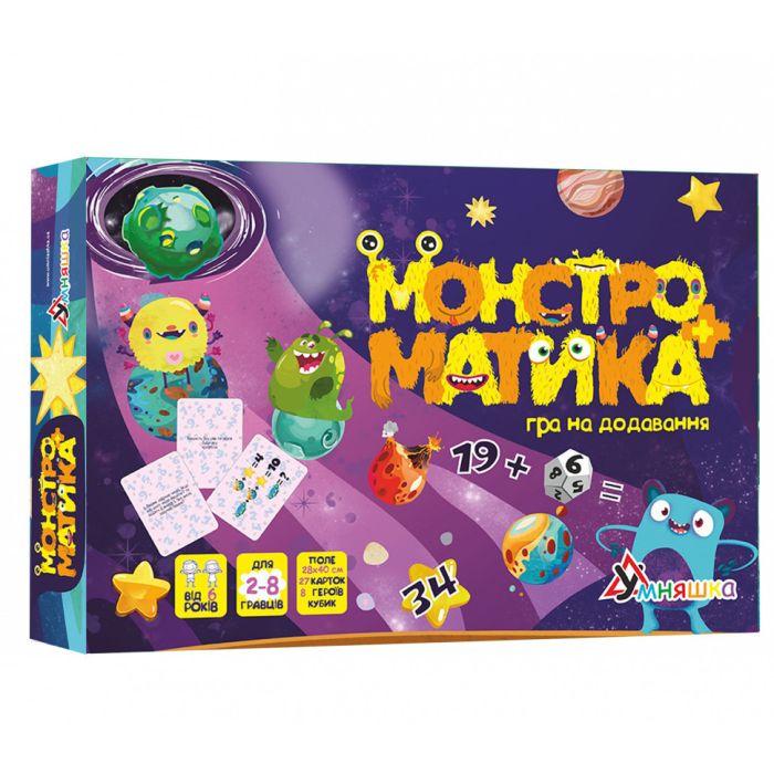 Настольная обучающая игра на добавление "Монстроматика" 2071-UM