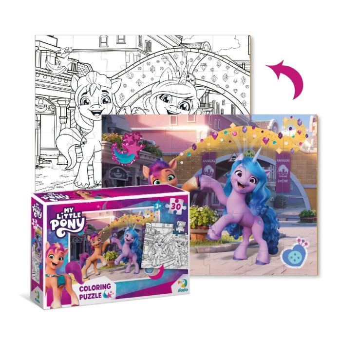 Детские Пазлы 2в1 My Little Pony "Подружки и радуга" DoDo 200134 30 элементов