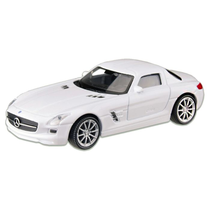 Машина металлическая MERCEDES-BENZ SLS AMG "WELLY" 44033CW масштаб 1:43 (Белый)