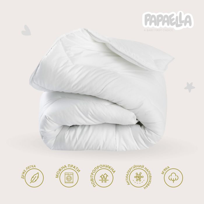 Ковдра дитяча в ліжечко Comfort ТM PAPAELLA 100х135 см зиґзаґ білий