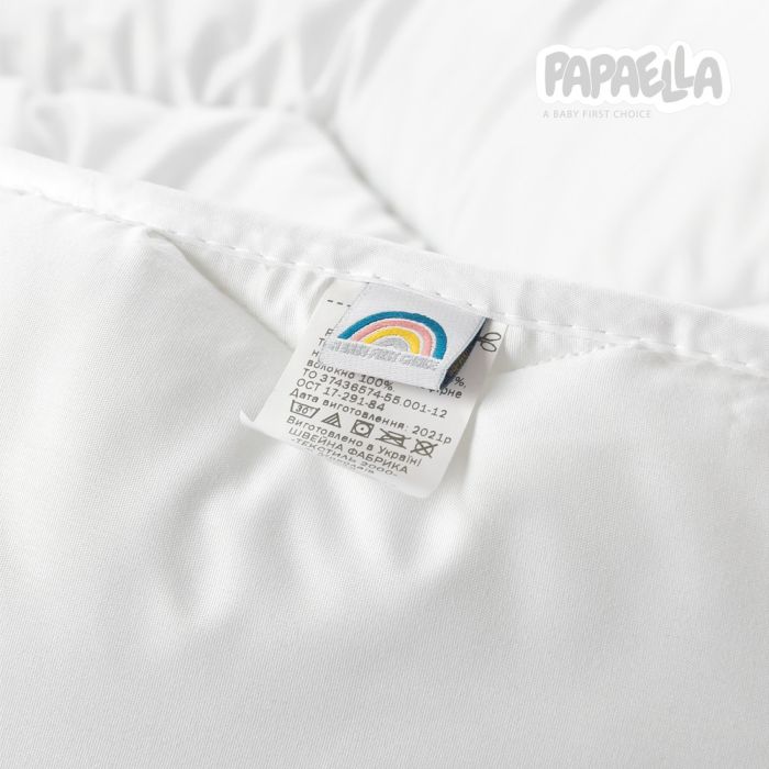 Ковдра дитяча в ліжечко Comfort ТM PAPAELLA 100х135 см зиґзаґ білий