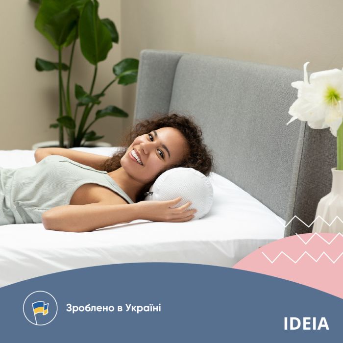 Подушка валик NORDIC COMFORT ТМ IDEIA 15*40 см з повітропроникною вставкою ​​​​​біла