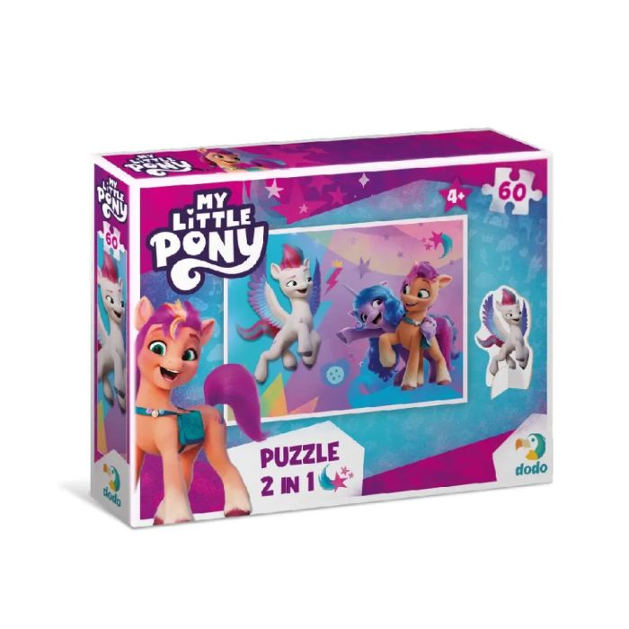 Детские Пазлы My Little Pony "Приключения Санни, Иззи и Зипп" DoDo 200137 60 элементов, с фигуркой