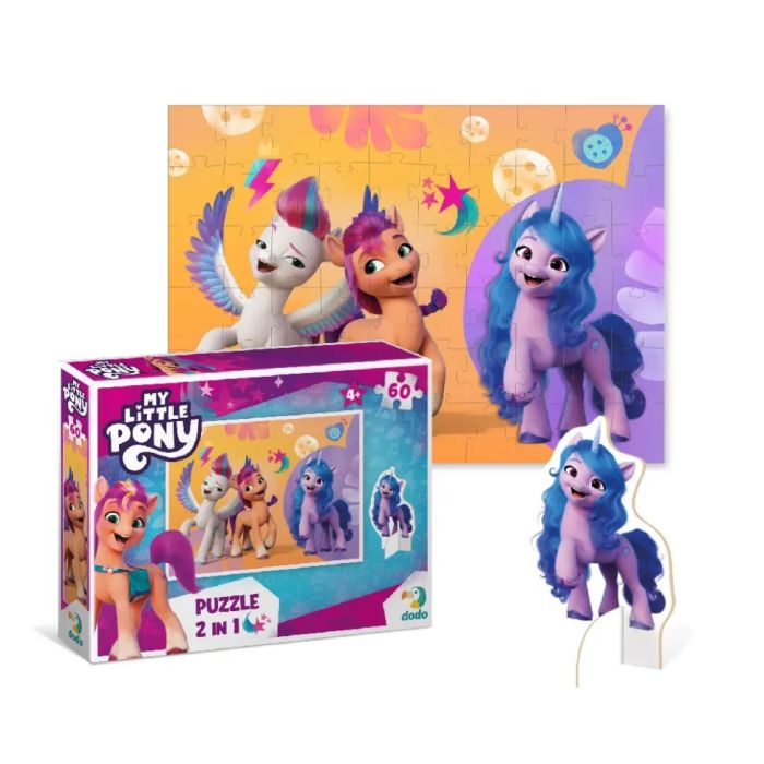 Детские Пазлы My Little Pony "Яркие образы" DoDo 200139 60 элементов, с фигуркой