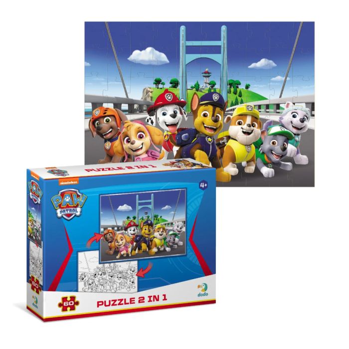 Детские Пазлы 2 в 1 Paw Patrol "Отчаянная команда" DoDo 200162 60 элементов