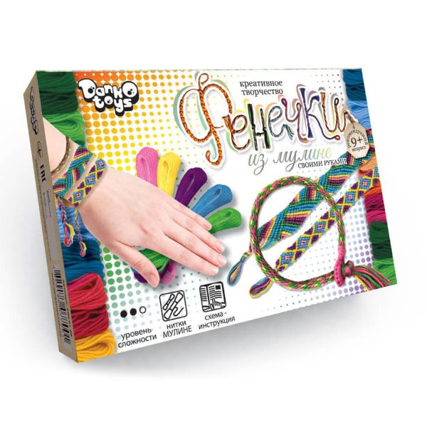 Набор креативного творчества "Фенечки" Danko Toys FIM-01-01-08 из мулине (Вид 8)
