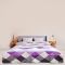 Плед покривало Kassandra 200x220 см бавовняне TM IDEIA ліла/беж