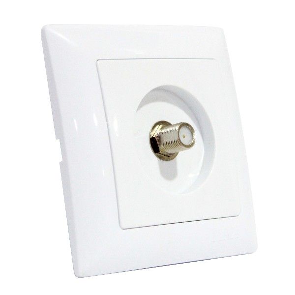 Розетка Horoz спутниковая белая TINA