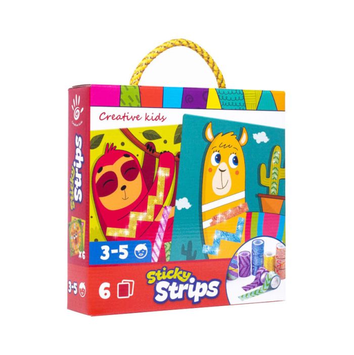 Набор для творчества Sticky strips "Лама" Vladi Toys VT4433-04 Укр