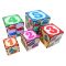 Деревянные кубики-пирамидка "Транспорт" Ubumblebees (ПСД012) PSD012, 5 кубиков