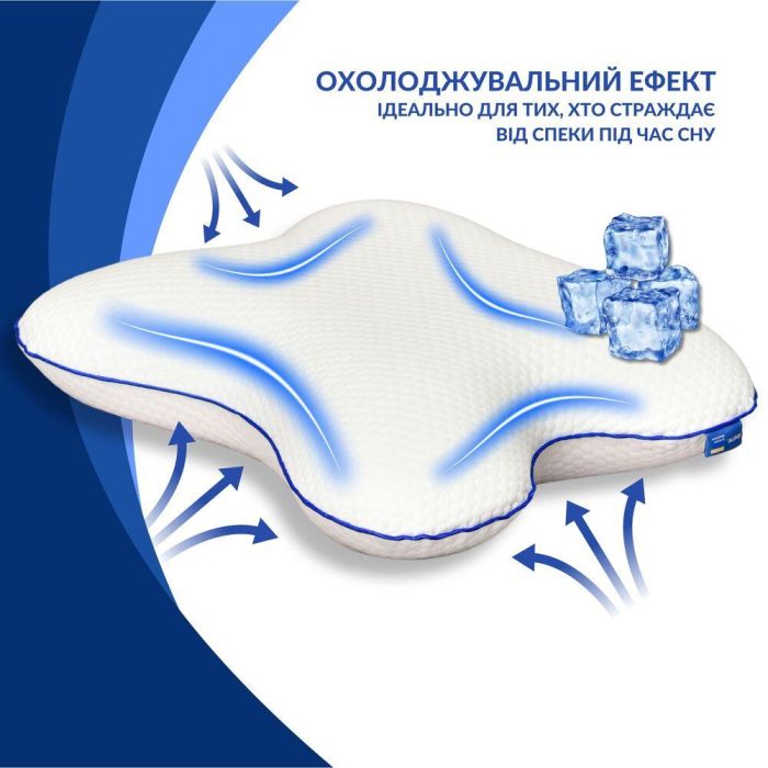 Подушка ортопедична MEMORY FOAM IDEIA метелик 58х50х12 см з ефектом пам'яті