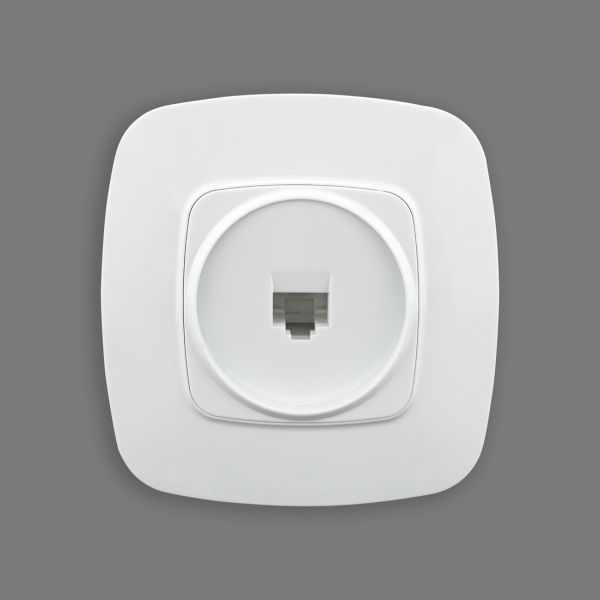 Розетка Horoz телефонная цифровая белая ELA