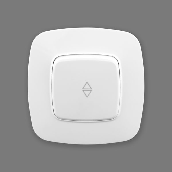 Выключатель Horoz проходной 1-клавишный белый ELA