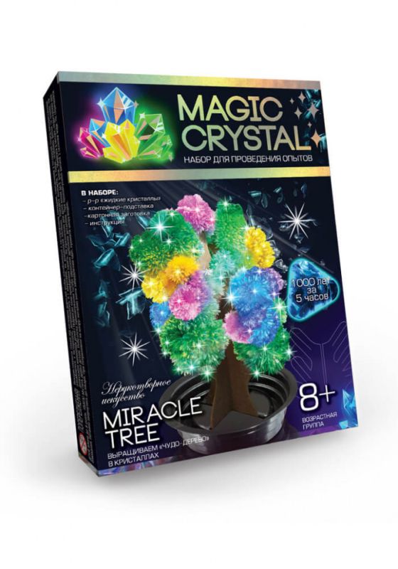 Детский набор для проведения опытов "MAGIC CRYSTAL" OMC-01 безопасный (Чудо-дерево)