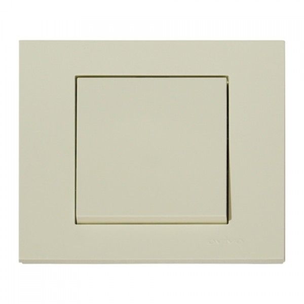 Выключатель Horoz 1-клавишный кремовый OVIVO GRANO