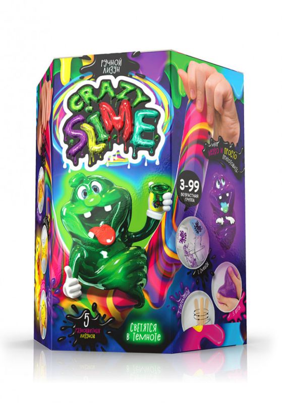 Безопасный набор для проведения опытов "Crazy Slime" SLM-01 для изготовления лизунов