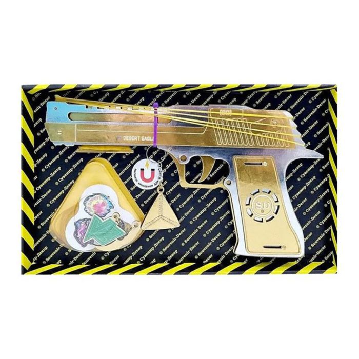 Собранная модель Резинкострел "DESERT EAGLE" DE-G-B, GOLD