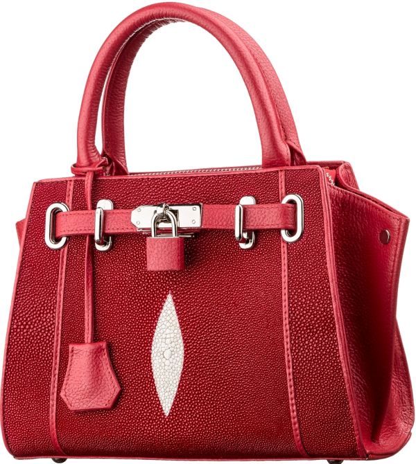 Сумка STINGRAY LEATHER 18222 из натуральной кожи морского ската Красная Сумка STINGRAY LEATHER 18222 из натуральной кожи морского ската Красная