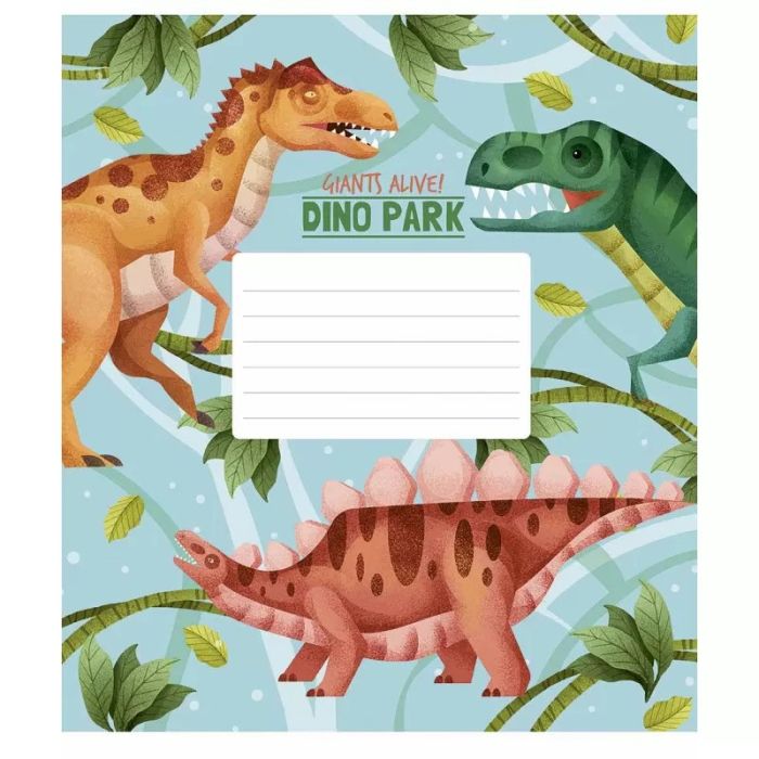 Тетрадь ученическая Dino park 012-3227K-2  в клетку на 12 листов                         