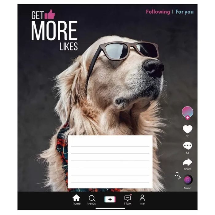 Тетрадь ученическая "Get more likes" 018-3260K-2 в клетку, 18 листов