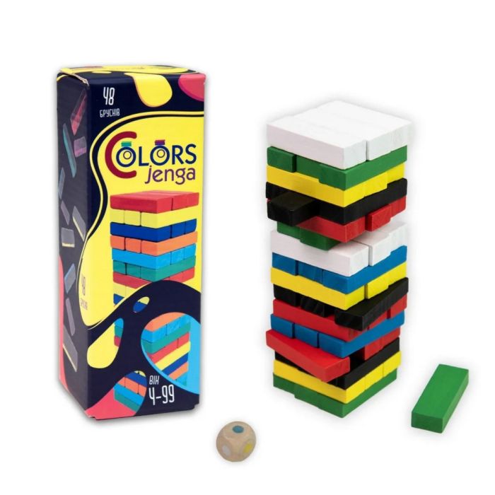 Настольная игра "Colors Jenga" 30717, 48 брусков, на украинском языке