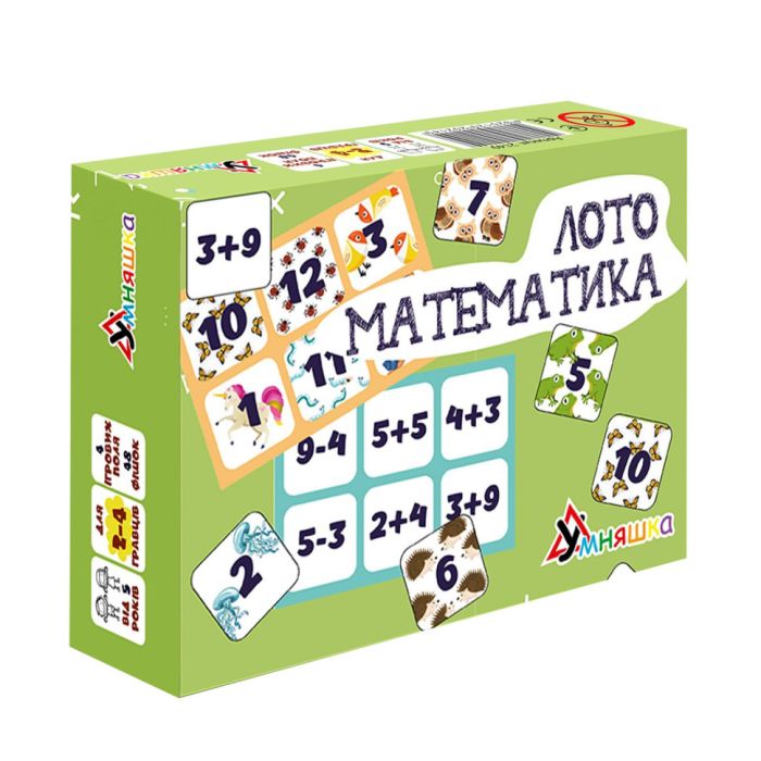 Развивающая настольная игра "Лото математика" 2149-UM 48 фишек