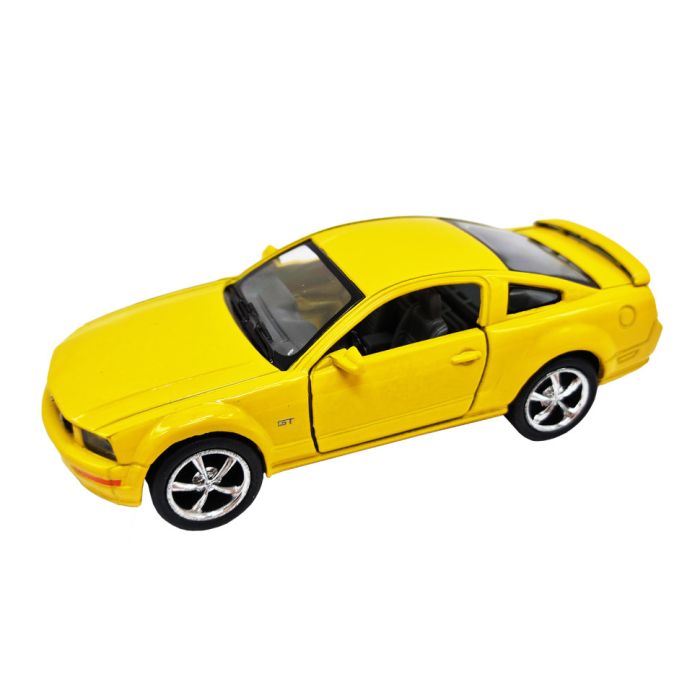 Инерционная машинка FORD MUSTANG GT 2006 Kinsmart КТ5091, 1:42  (Желтый)