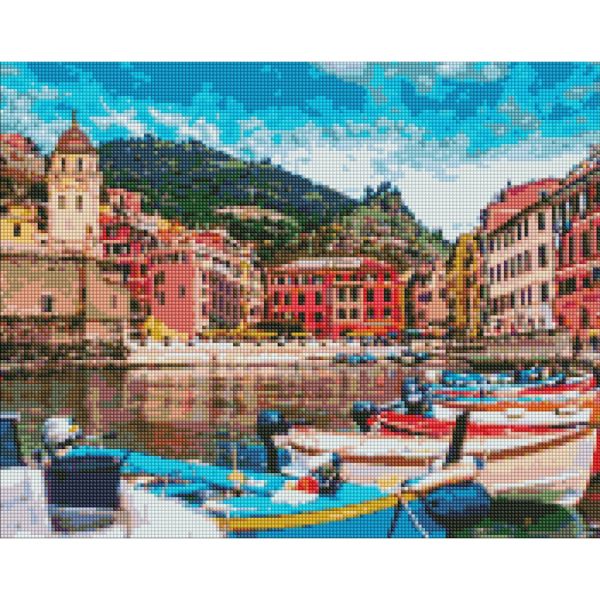 Алмазная мозаика "Городок Италии" Идейка AMC7675 без подрамника 40х50 см