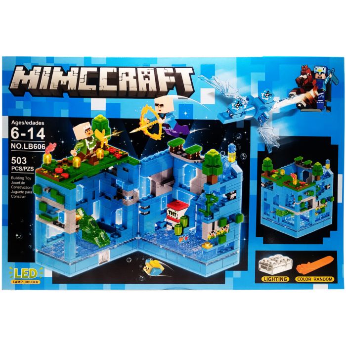 Конструктор "Minecraft" LB606, 503 элемента, LED