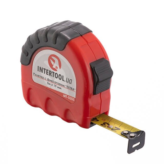 Рулетка с металлическим холстом 5м x 19мм ,EXTRA, INTERTOOL MT-0205