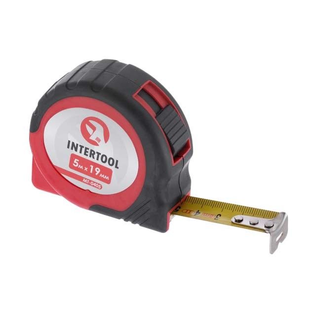 Рулетка с фиксатором 5м x 19мм INTERTOOL MT-0405