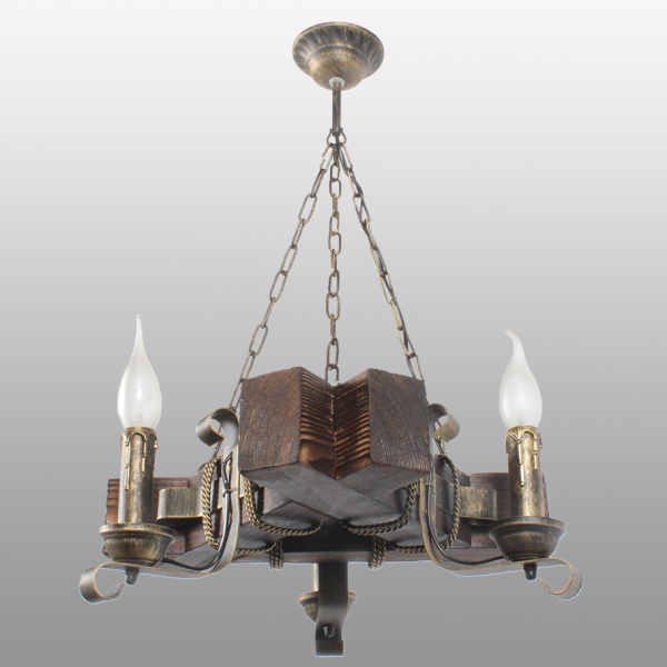 Люстра подвесная 3 свечи Е14 серии Ковка Свеча 760323