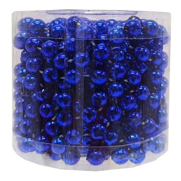 Декоративные бусы на елку 8070-8-5м, 8 мм, 5 метров (Синий)