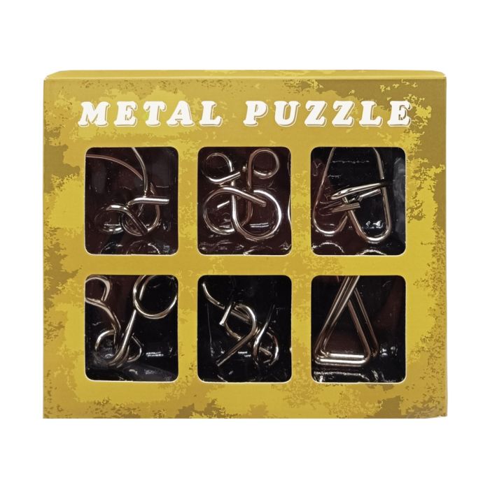 Набор головоломок металлических "Metal Puzzle" 2116, 6 штук в наборе (Зеленый)