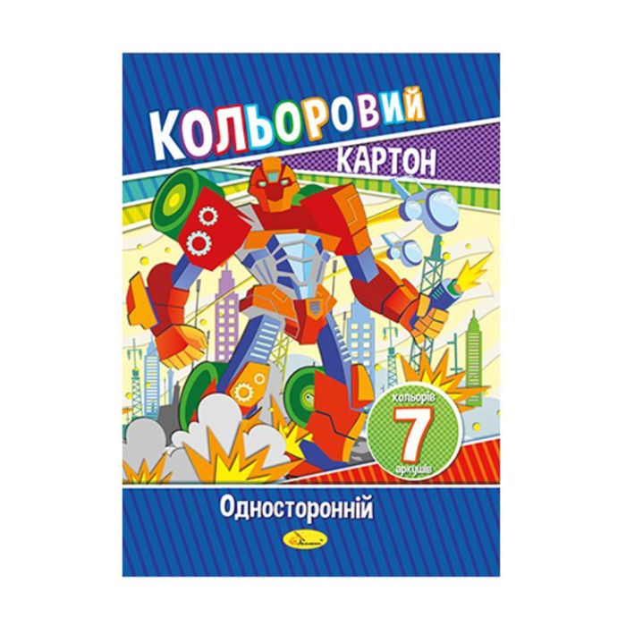 Набор цветного картона А4 АП-1101, 7 листов 230 г/м2 (Вид 2)