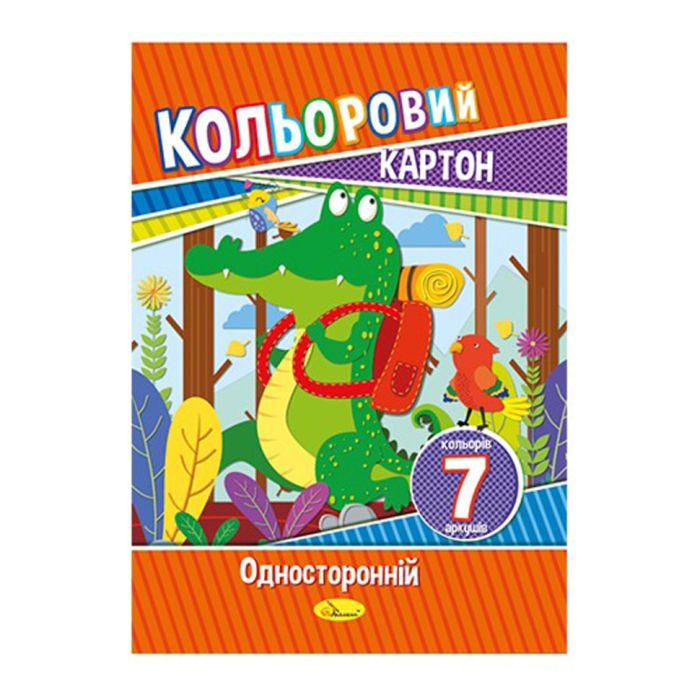 Набор цветного картона А4 АП-1101, 7 листов 230 г/м2 (Вид 4)