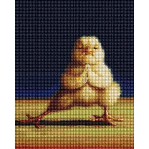 Алмазная мозаика "Йога цыпленок" ©Lucia Heffernan DBS1202, 40x50 см