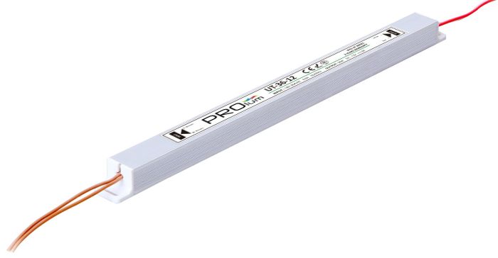 Блок питания импульсный PROLUM Slim 36W 12V (IP43; 3А) Series "UT" PRO