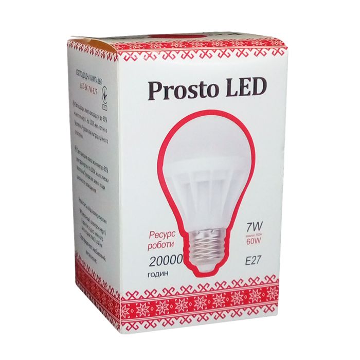 Светодиодная лампа Prosto LED SK-7W-E27 G61 4100К  (Шар)