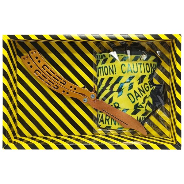 Сувенирные ножи деревянные набор BOX "Бабочка GOLD" BALG-B