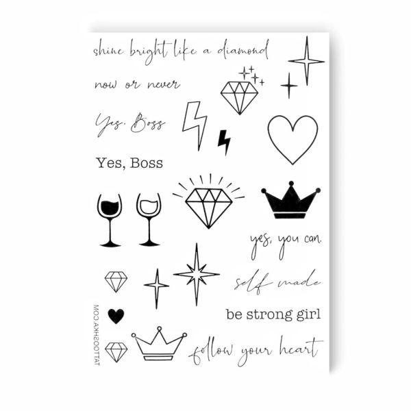 Набор временных татуировок GIRL POWER LB-101