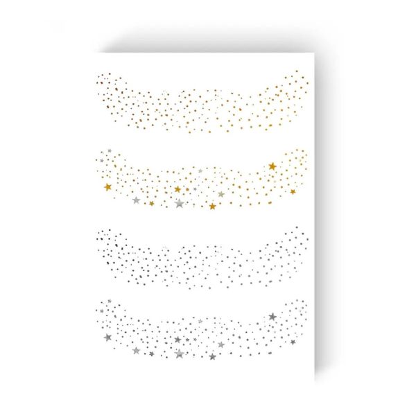 Набор временных татуировок "Веснушки серебряные и золотые" LB-132