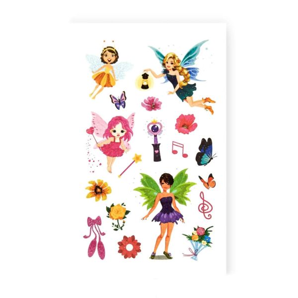 Набор временных татуировок "Маленькие феи" WS-E041 разноцветные