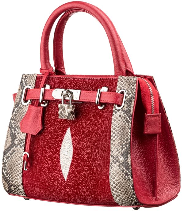 Сумка STINGRAY LEATHER 18221 из натуральной кожи морского ската Красная Сумка STINGRAY LEATHER 18221 из натуральной кожи морского ската Красная