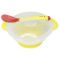 Тарелка на присоске прозрачная MGZ-0100(Yellow) с термоложкой и крышкой