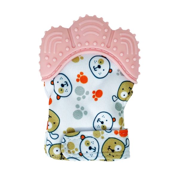 Прорезыватель-перчатка "Лапка" MGZ-0412(Pink) на липучке