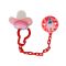Детский набор Цепочка с пустышкой MGZ-0502(Red) с крышкой