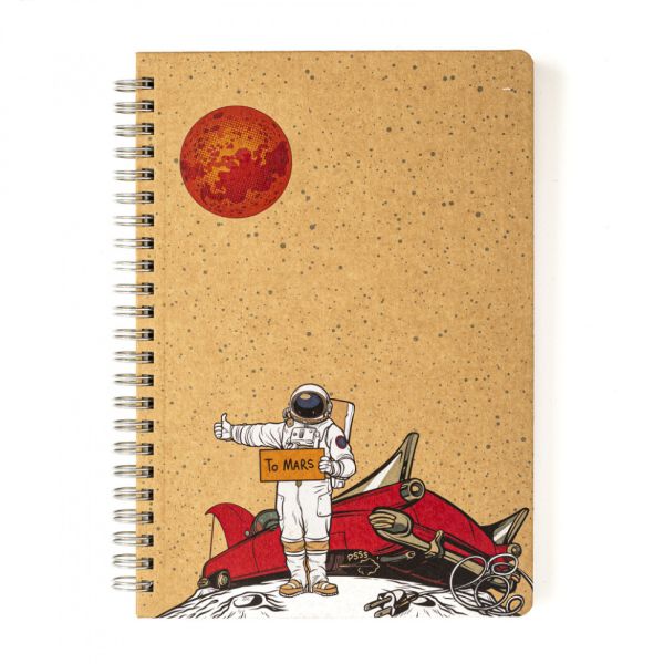 Блокнот "Приключения" эко крафт-картон 11105-KR на пружине 70 страниц