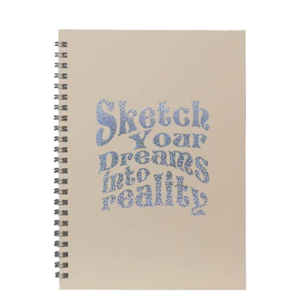 Скетчбук "Воплощай свои мечты" 13103-KR с кремовыми листами, А5, на спирали