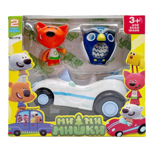 Фигурки героев Лисичка и Сова "Ми-Ми-Мишки" Bambi 1719MM-2 с автомобилем